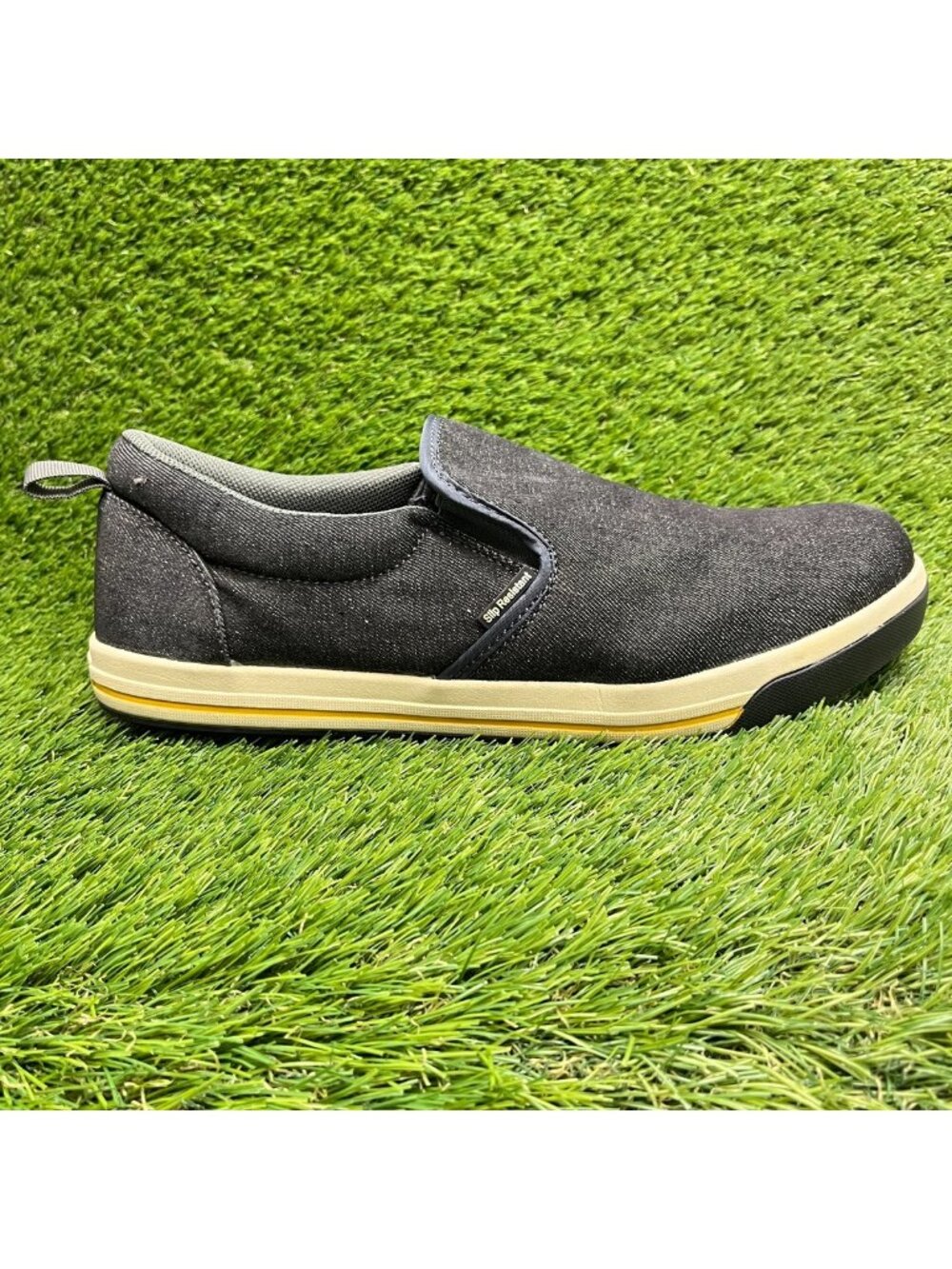 Nautilus Westside Mens Size 12E Black Ivory Steel Toe Slip On Safety Work Shoes